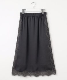 自由区 【洗える】サテンレース スカート