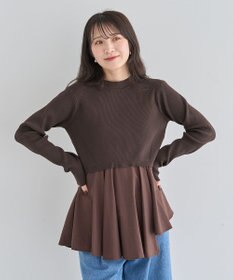 Green Parks ・ＥＬＥＮＣＡＲＥ　ＤＵＥ　ハイブリットハイネックニット