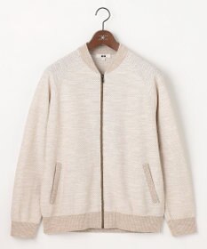 JOSEPH ABBOUD 【イタリア糸×エコ素材・通気性・軽量】スラブギマ×和紙 ニット ブルゾン