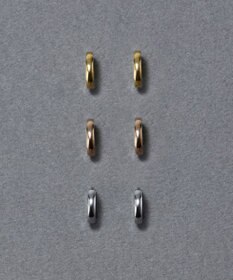 Phoebe 【金属アレルギー対応】ワンタッチメタルフープミニピアス　ローズゴールド/サージカルステンレス