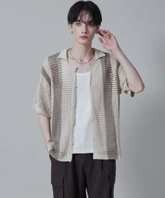 WEGO マルチストライプニットシャツ（S）