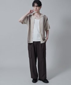 WEGO マルチストライプニットシャツ（S）