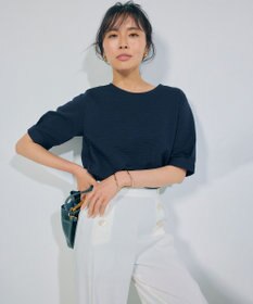 23区 【洗える】リネンヴィスコースストレッチ マリンパンツ