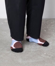 TRICOTE モアレ柄パイルソックス