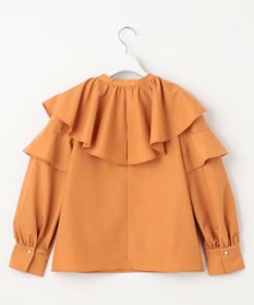 Feroux 【洗える】ラッフルスキッパー ブラウス