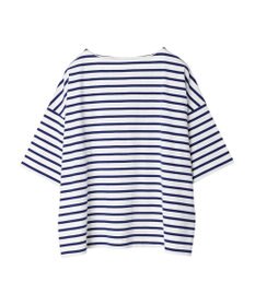 Green Parks ボーダーボートネック７分袖プルオーバー