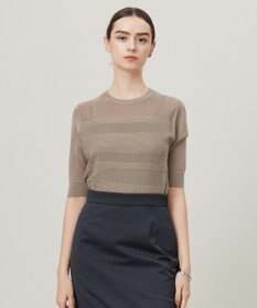 ICB 【洗える】 レースパターン ニット