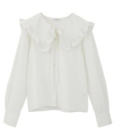 earth music&ecology フリルセーラーカラーブラウス