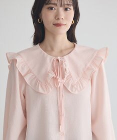 earth music&ecology フリルセーラーカラーブラウス