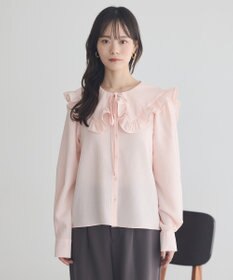 earth music&ecology フリルセーラーカラーブラウス