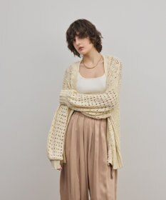 GRACE CONTINENTAL zipミドルニットカーディガン