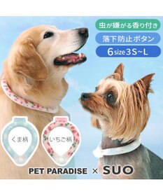 PET PARADISE ペットパラダイス 28℃クールリング SUO 《いちご柄》 〔Ｓ〕 小型犬