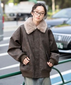 WEGO 【ユニセックス着用ITEM/MLサイズ展開】PU2WAYフライトブルゾン