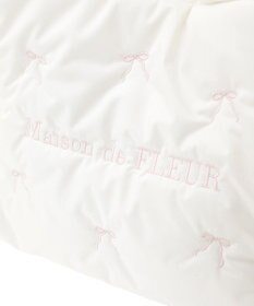 Maison de FLEUR リボン刺繍パファー2Wayトートバッグ
