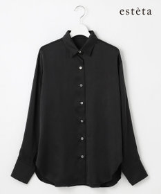 23区 L 【エステータ】シルクサテン シャツ
