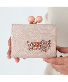 tsumori chisato CARRY キラネコストーン がま口 2つ折り財布