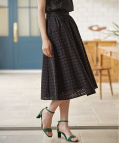 組曲 S 【WEB限定】エンブロイダリーレース フレアスカート