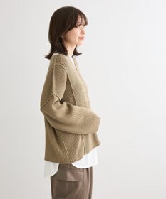 Green Parks リブ切替Ｖネックニットプルオーバー