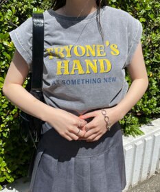 WEGO ヴィンテージウォッシュドロストデザインT