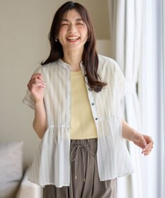 ANY 半袖ティアードブラウス