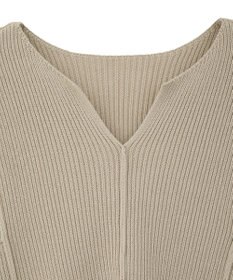 Green Parks リブ切替Ｖネックニットプルオーバー