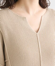 Green Parks リブ切替Ｖネックニットプルオーバー