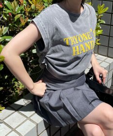 WEGO ヴィンテージウォッシュドロストデザインT