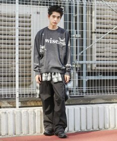 WEGO 【ユニセックス着用ITEM】ダメージジャガードニットプルオーバー