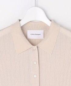 自由区 【カトリエムブーケ】Cotes melangees a la soie ボタンフロントトップス