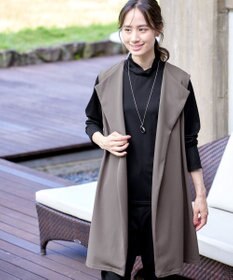 Tiaclasse 【洗える】バックタックロングジレ