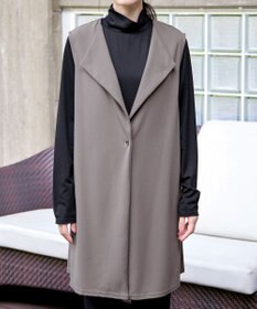 Tiaclasse 【洗える】バックタックロングジレ