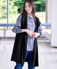 Tiaclasse 【洗える】バックタックロングジレ