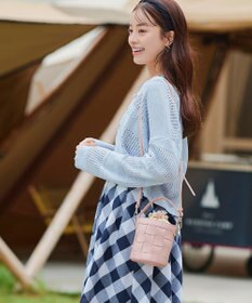 Tiaclasse  【ストラップ付き】編みこみミニバゲットバッグ