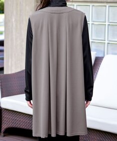 Tiaclasse 【洗える】バックタックロングジレ