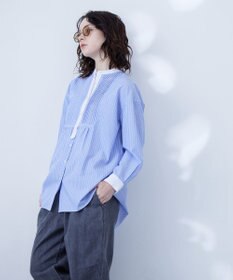 J.PRESS YORK STREET 【WOMEN】クレリックバンドドレス シャツ