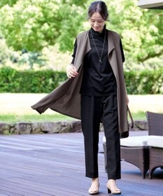 Tiaclasse 【洗える】バックタックロングジレ