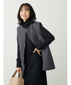 Green Parks ヒョウタンキルトミドル丈ベスト