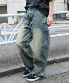 WEGO 【ユニセックス着用ITEM】イージーバレルレッグペインターパンツ