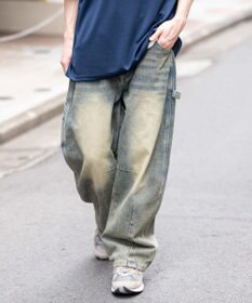 WEGO 【ユニセックス着用ITEM】イージーバレルレッグペインターパンツ