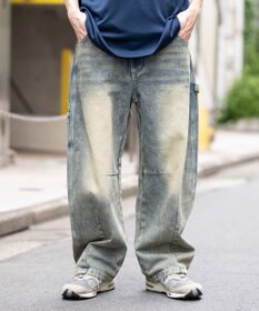 WEGO 【ユニセックス着用ITEM】イージーバレルレッグペインターパンツ