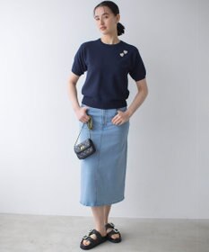 組曲 ミッドデニムタイト スカート