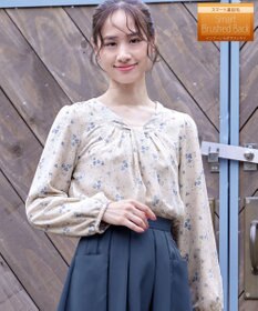 Tiaclasse 【スマート裏起毛】 ボウタイ風ブラウス