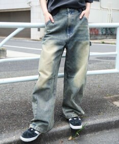 WEGO 【ユニセックス着用ITEM】イージーバレルレッグペインターパンツ