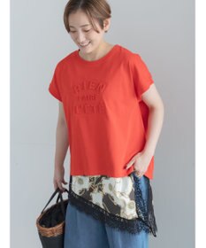 Te chichi 【接触冷感】エンボスロゴフレンチスリーブTシャツ