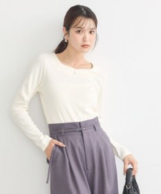 earth music&ecology ハートネックパールプルオーバー