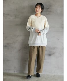 CRAFT STANDARD BOUTIQUE ニットドッキング裏毛プルオーバー