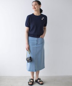 組曲 ミッドデニムタイト スカート