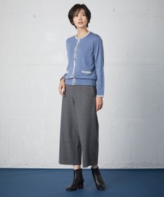 J.PRESS LADIES 【洗える】トリムツイン ニット