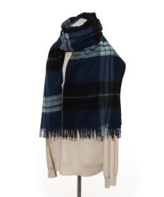 MOONBAT MACKINTOSH PHILOSOPHY ウール100%超大判チェックポンチョストール／幅70cm