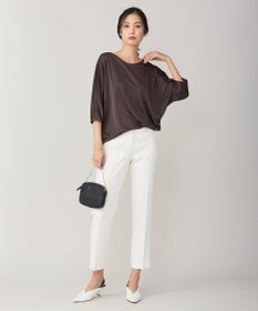 ICB 【洗える】トリアセサテンスムース 7分袖プルオーバー